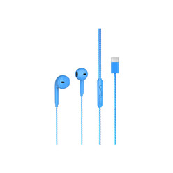 Lecoo - Lecoo Eh104C-BL Type-C Kablolu Mikrofonlu Kulaklık Mavi