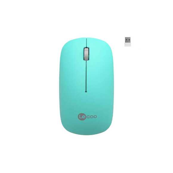 Lecoo Kablosuz Mouse Sessiz Usb Turkuaz WS214