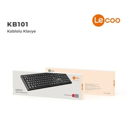 Lecoo - Lecoo KB101 Kablolu Klavye Q Siyah