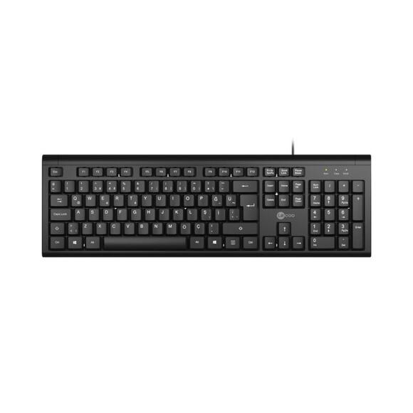 Lecoo KB101 Kablolu Klavye Q Siyah