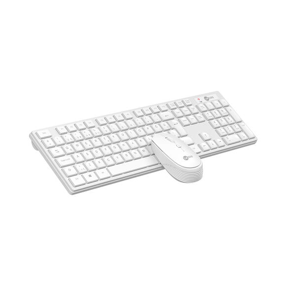 Lecoo KM2001 Wirelees Beyaz Klavye Mouse Set