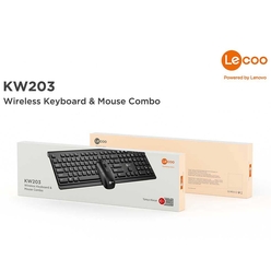 Lecoo Siyah Kablosuz Türkçe Q Klavye Mouse Set KW203 - Thumbnail