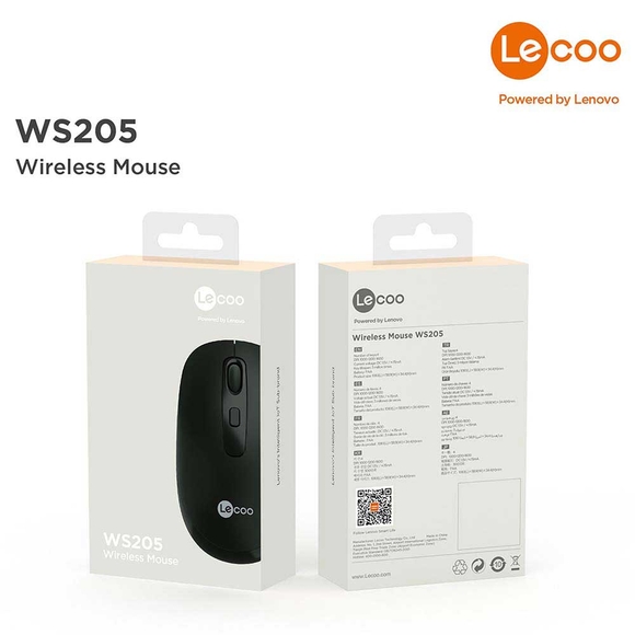 Lecoo Siyah Usb Kablosuz Mouse WS205