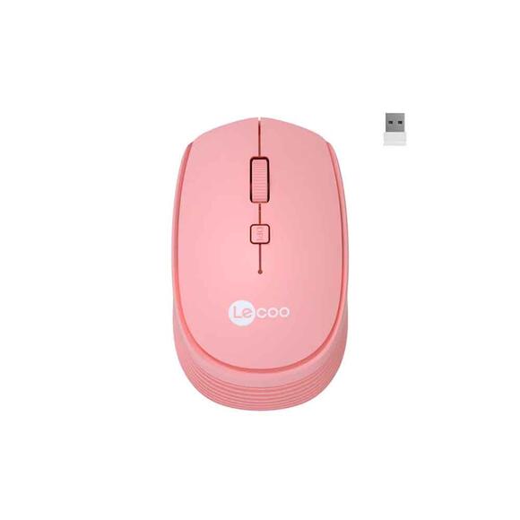 Lecoo WS202-P Kablosuz Usb Mouse Pembe