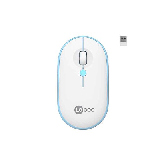 Lecoo WS212 Kablosuz Mouse 1600 DPI 4 Tuşlu Optik Beyaz & Mavi