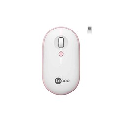 Lecoo WS212 Kablosuz Mouse 1600 DPI 4 Tuşlu Optik Beyaz & Pembe - Thumbnail