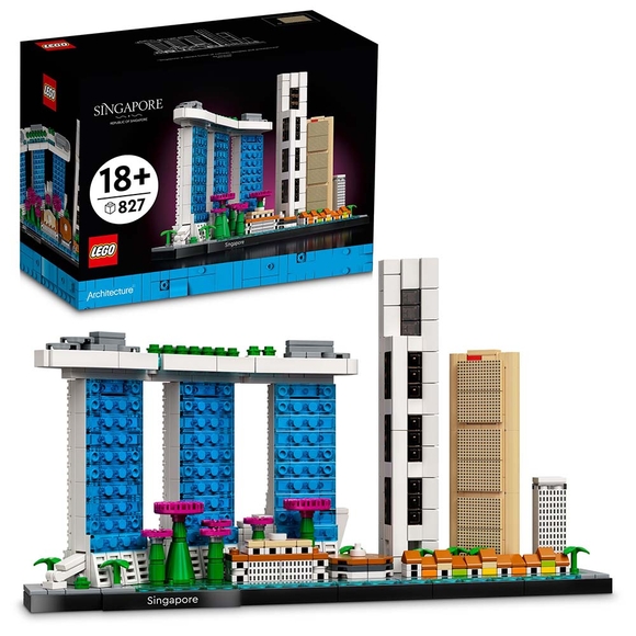 LEGO Architecture Şehir Yapıları Koleksiyonu: Singapur 21057 Yapım Seti (827 Parça)