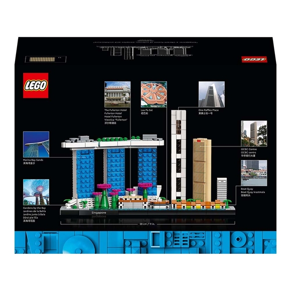 LEGO Architecture Şehir Yapıları Koleksiyonu: Singapur 21057 Yapım Seti (827 Parça)