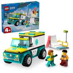 LEGO - Lego City Acil Ambulansı Snowboardcu 60403