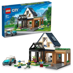 LEGO - LEGO City Aile Evi ve Elektrikli Araba 60398 Oyuncak Yapım Seti (462 Parça)