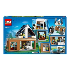 LEGO City Aile Evi ve Elektrikli Araba 60398 Oyuncak Yapım Seti (462 Parça) - Thumbnail
