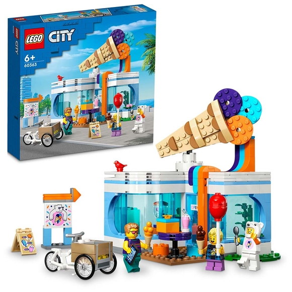 LEGO City Dondurma Dükkanı 60363 - 6 Yaş ve Üzeri Çocuklar için Oyuncak Yapım Seti (296 Parça)