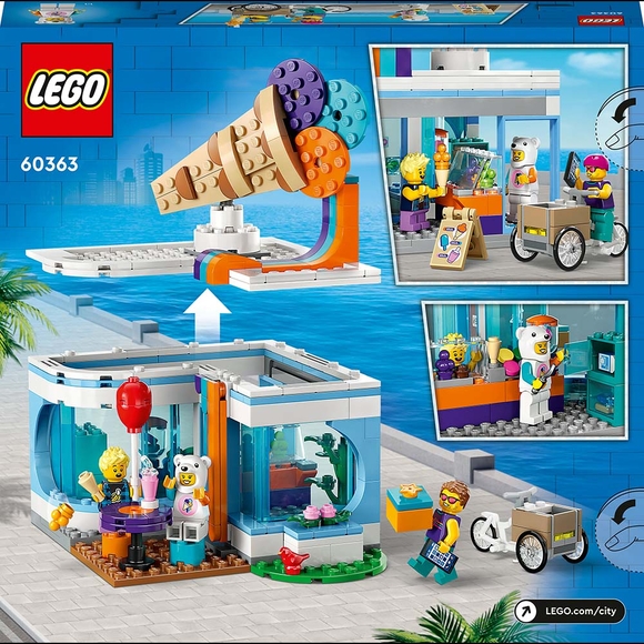 LEGO City Dondurma Dükkanı 60363 - 6 Yaş ve Üzeri Çocuklar için Oyuncak Yapım Seti (296 Parça)