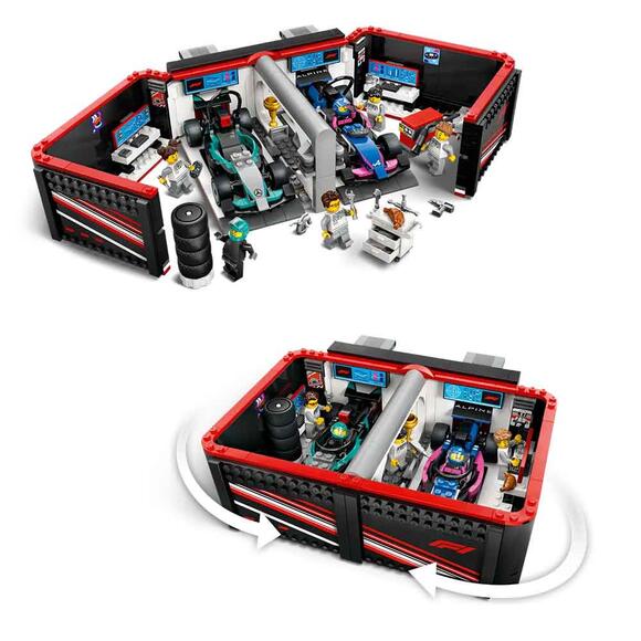 Lego City F1 Garaj AMG ve Alpine 60444