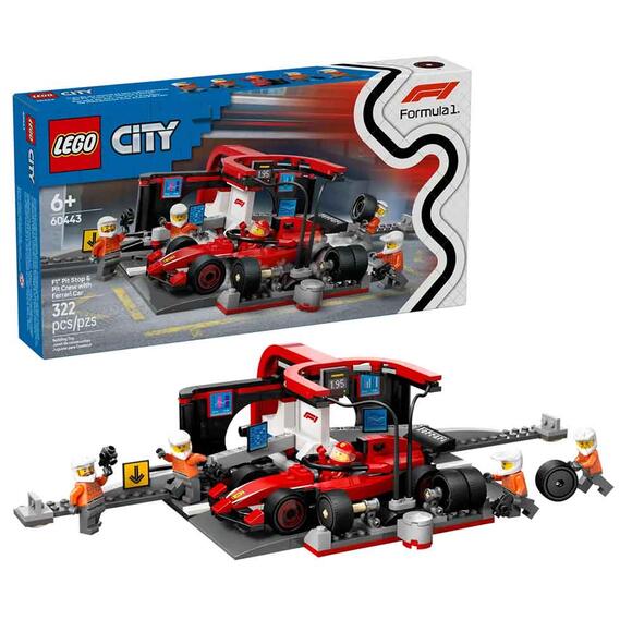 Lego City F1 Pit Stop ve Ekibi 60443