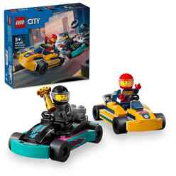 Lego City Go-Kartlar ve Yarış Sürücüleri 60400 - Thumbnail