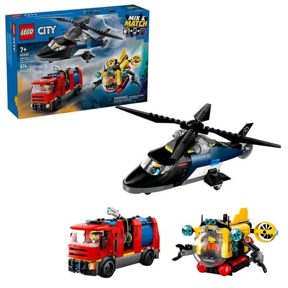 Lego City Helikopter, İtfaiye ve Denizaltı 60462