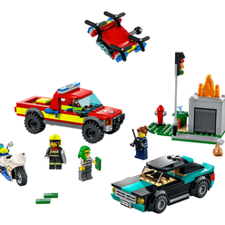 Lego City İtfaiye Kurtarma Operasyonu ve Polis Takibi 60319 - Thumbnail
