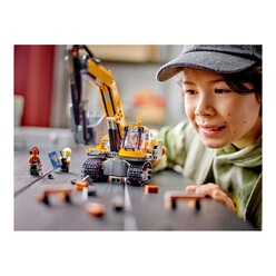 Lego City Sarı İnşaat Ekskavatörü Oyuncak Kazıcı 60420 - Thumbnail