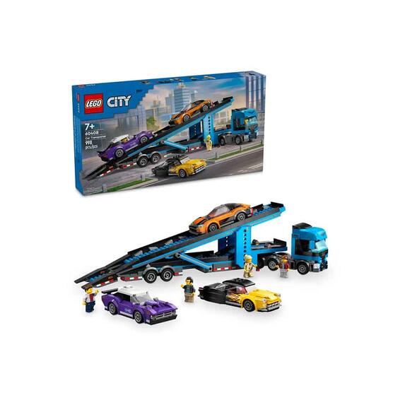 Lego City Spor Arabalı Araç Taşıma Kamyonu 60408