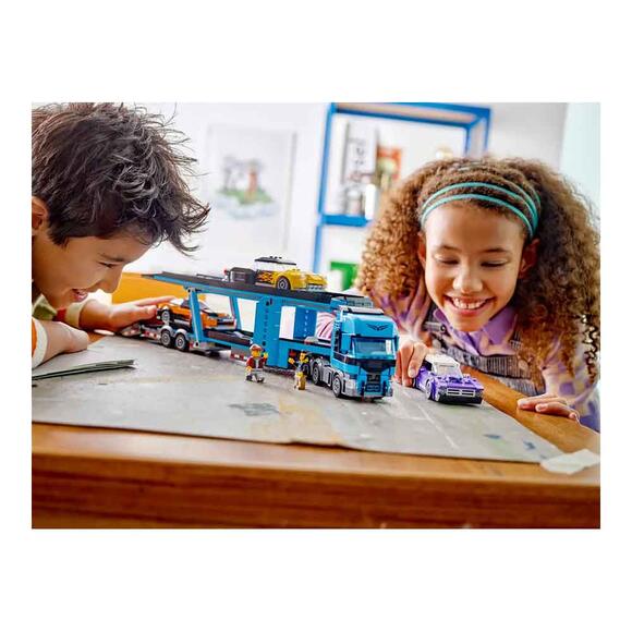 Lego City Spor Arabalı Araç Taşıma Kamyonu 60408