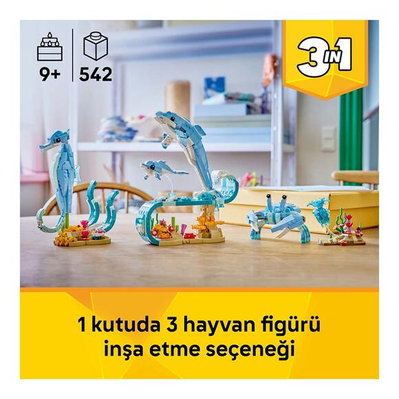 Lego Creator 3’Ü 1 Arada Deniz Hayvanları Güzel Yunuslar 31385