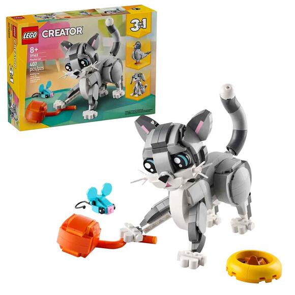 Lego Creator 3’Ü 1 Arada Oyunbaz Kedi Hayvanlı Oyun Seti 31163