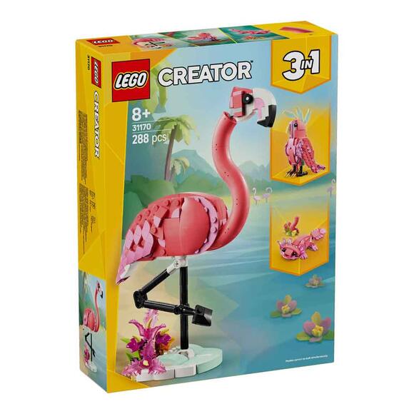 Lego Creator 3’ü 1 Arada Vahşi Hayvanlar: Pembe Flamingo 31170