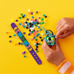 LEGO DOTS Neon Kaplan Bileklik ve Çanta Süsü 41945 Kendin Yap El Sanatları Oyuncak Yapım Seti (188 Parça) - Thumbnail
