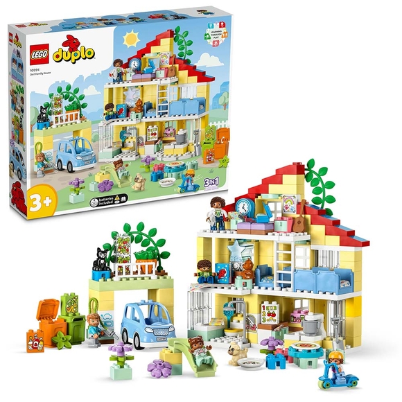 LEGO DUPLO Kasabası 3’ü 1 Arada Aile Evi 10994 Oyuncak Yapım Seti (218 Parça)