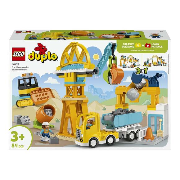 Lego Duplo Kasabası 3’Ü 1 Arada İnşaat Sahası Ve Araçları 10476