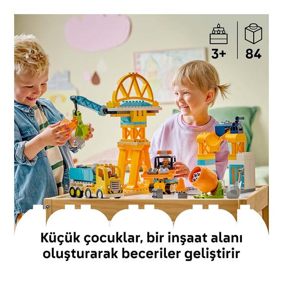 Lego Duplo Kasabası 3’Ü 1 Arada İnşaat Sahası Ve Araçları 10476