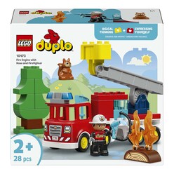 LEGO - Lego Duplo Kasabası Hortumlu İtfaiye Aracı Ve İtfaiyeci 10473