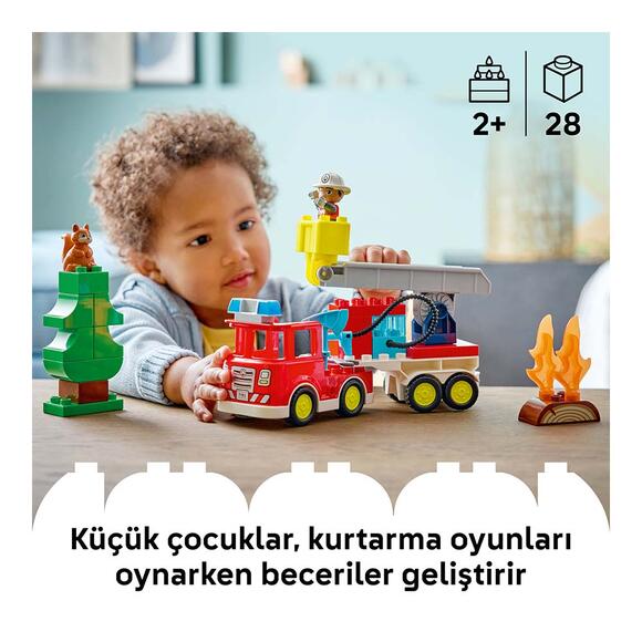 Lego Duplo Kasabası Hortumlu İtfaiye Aracı Ve İtfaiyeci 10473