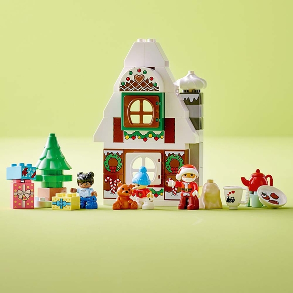 LEGO DUPLO Noel Baba’nın Zencefilli Kurabiye Evi 10976 Yapım Oyuncağı (50 Parça)