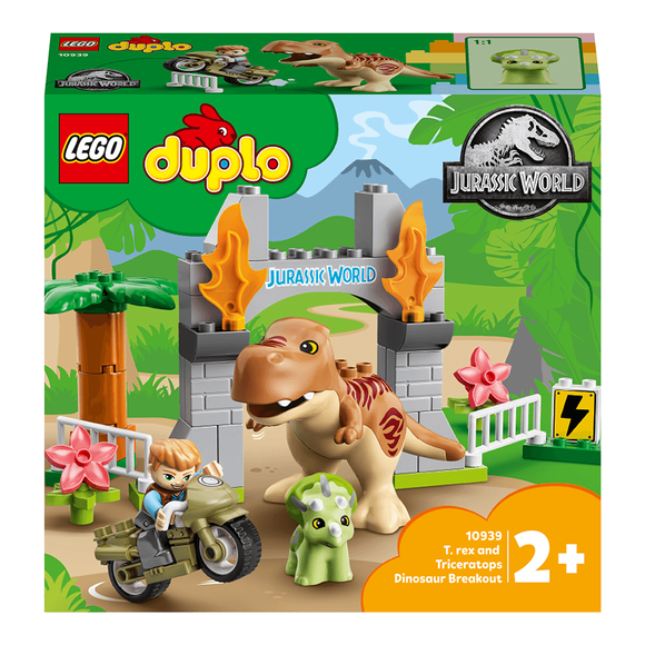 Lego Duplo T. rex and Triceratops Dinozor Kaçışı 10939