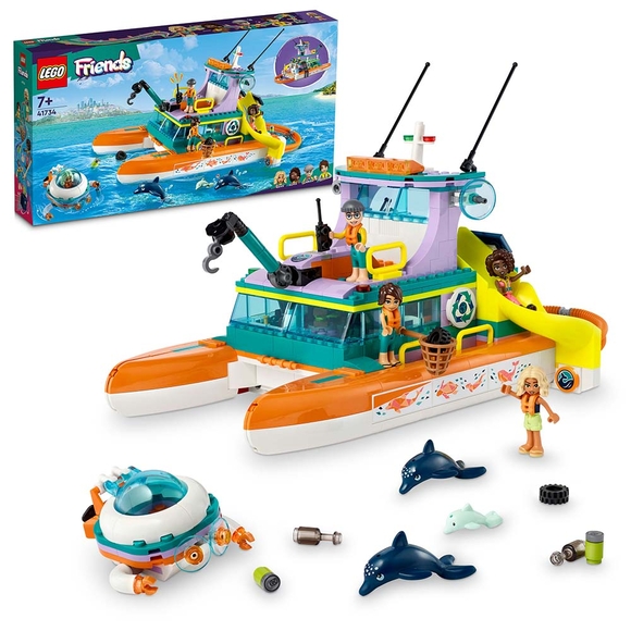 LEGO Friends Deniz Kurtarma Teknesi 41734 Oyuncak Yapım Seti (717 Parça)