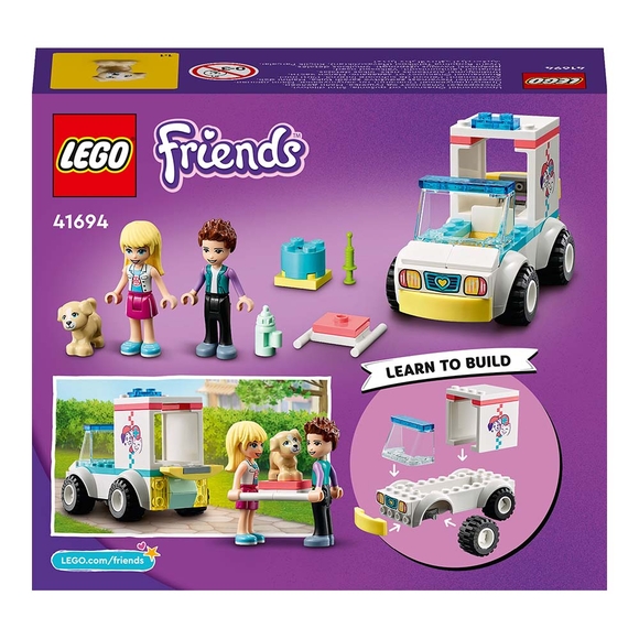 LEGO Friends Evcil Hayvan Kliniği Ambulansı 41694 Yapım Seti (54 Parça)