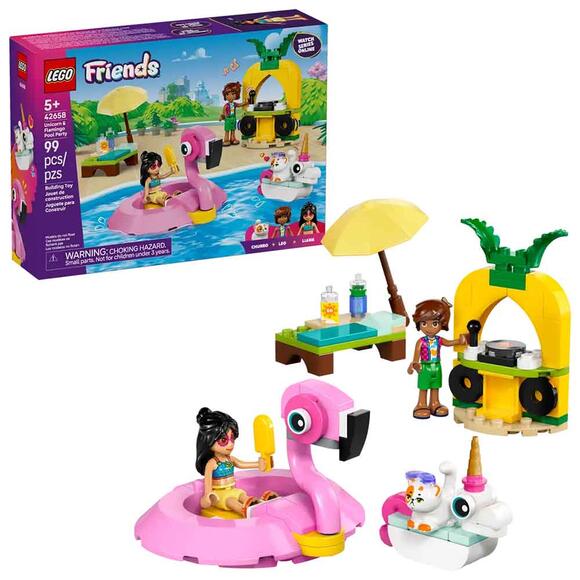 Lego Friends Tek Boynuzlu At ve Flamingo Havuz Partisi 42658