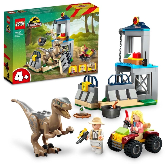 LEGO Jurassic Park Velociraptor Kaçışı 76957 Oyuncak Yapım Seti (137 Parça)
