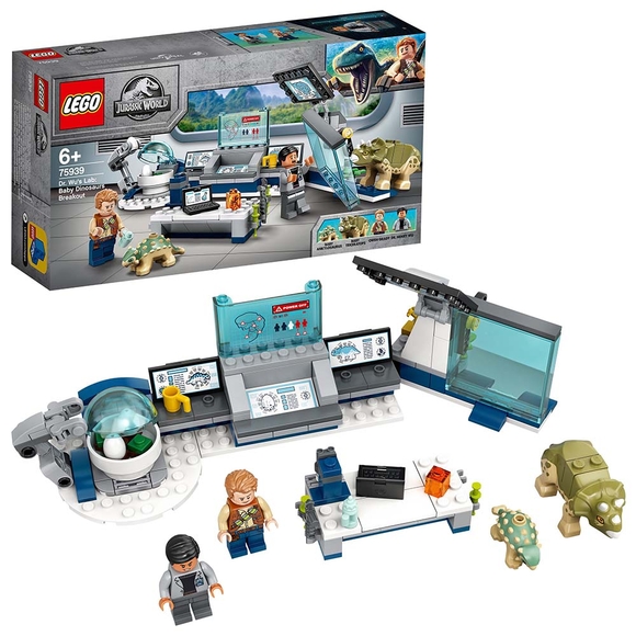 LEGO Jurassic World Dr. Wu´nun Laboratuvarı: Yavru Dinozorların Kaçışı 75939 Yapım Seti (164 Parça)