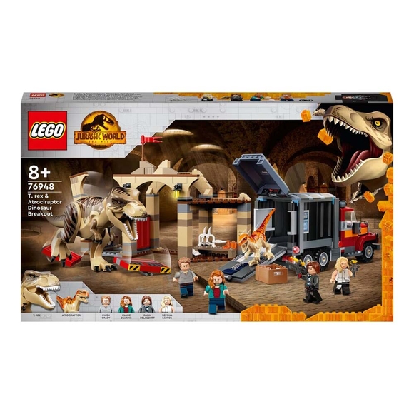 Lego Jurassic World T. rex ve Atrociraptor Dinozor Kaçışı 76948