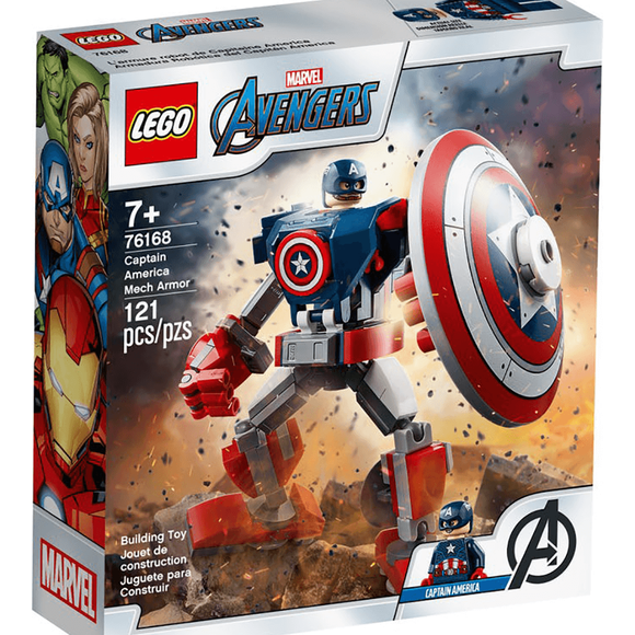 Lego Marvel Avengers Klasik Kaptan Amerika Robot Zırhı 76168