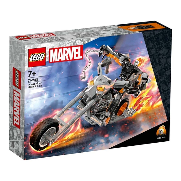 Lego Marvel Ghost Rider Robotu ve Motosikleti 76245