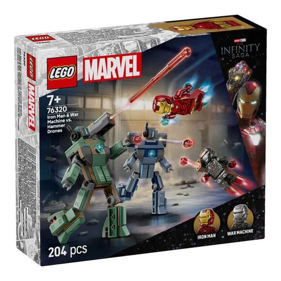 Lego Marvel Iron Man ve War Machine Hammer İnsansız Hava Araçlarına Karşı 76320