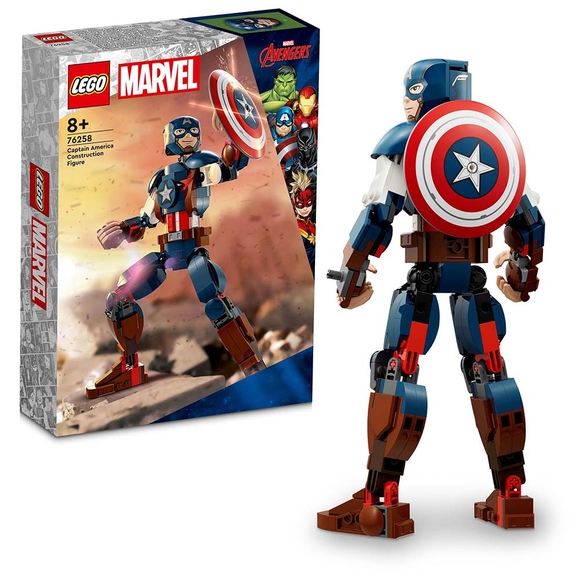 LEGO Marvel Kaptan Amerika Yapım Figürü 76258 Oyuncak Yapım Seti (310 Parça)