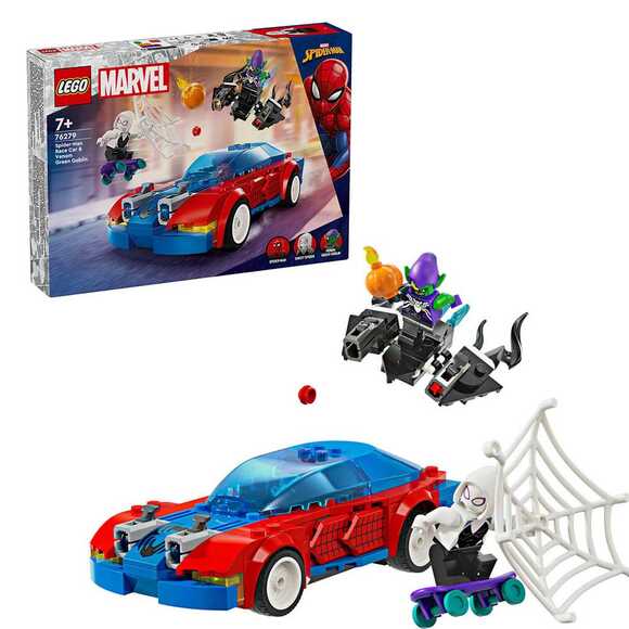 Lego Marvel Örümcek Adam Yarış Arabası Ve Venom Green Goblin 76279