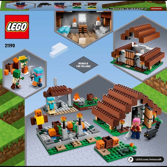 LEGO Minecraft Terk Edilmiş Köy 21190 Yapım Seti (422 Parça)