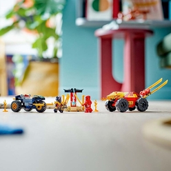 LEGO NINJAGO Kai ve Ras’ın Araba ve Motosiklet Savaşı 71789 Oyuncak Yapım Seti (103 Parça) - Thumbnail