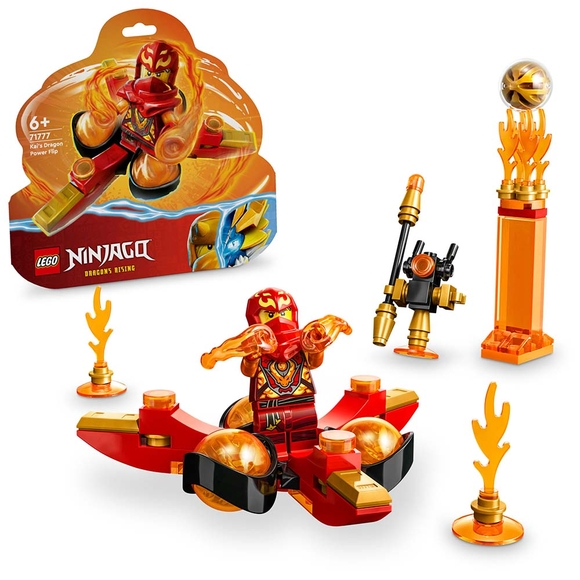 LEGO NINJAGO Kai’nin Ejderha Gücü Spinjitzu Saltosu 71777 Oyuncak Yapım Seti (72 Parça)